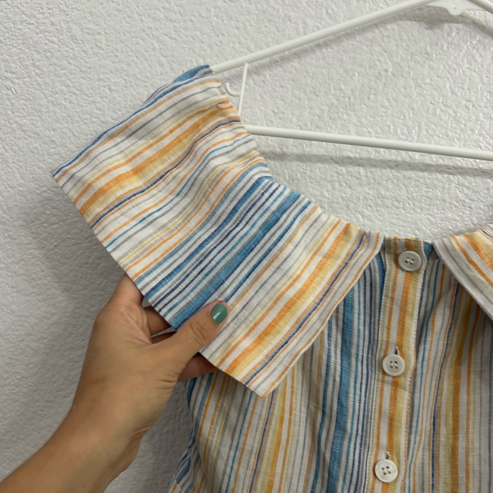 Reformation Strapless Pastel Striped Dress Landy Size 2 - Picture 8 of 13